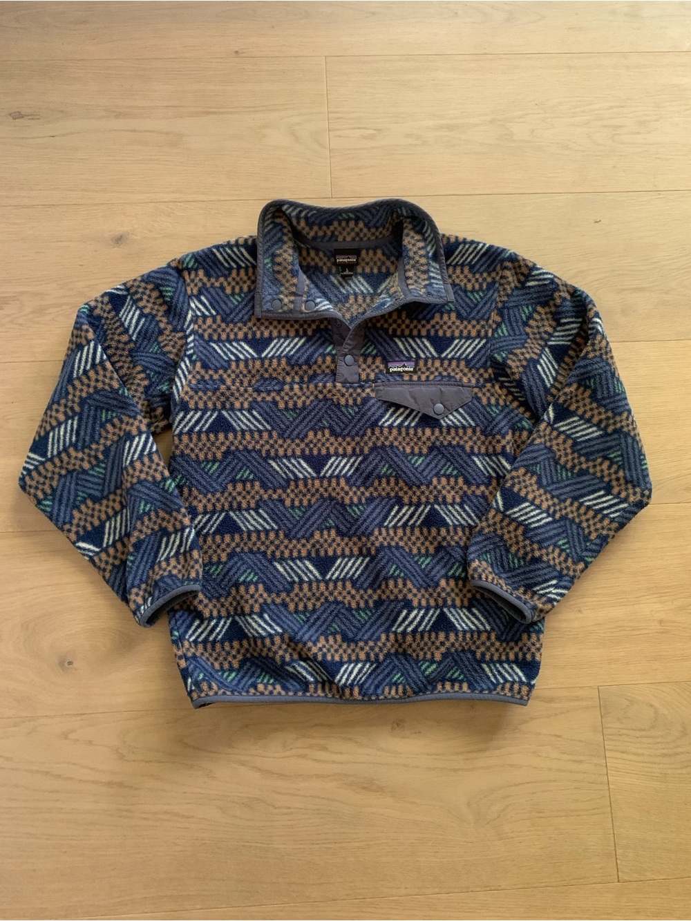 Patagonia Synchilla Kids L 12 Womens S Snap-T Pullover Southwestern Aztec Fleece